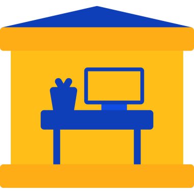 Eve. Web simgesi basit illüstrasyon