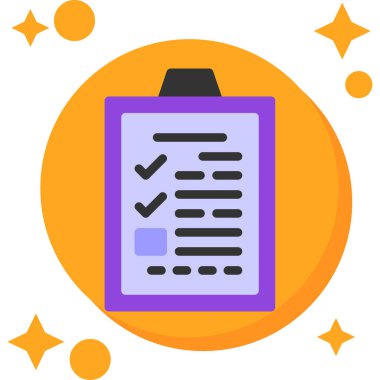 Kontrol listesi. Web simgesi basit illüstrasyon