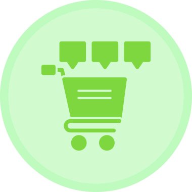 Düz stil alışveriş ekommerce simgesi