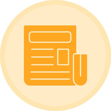 Bir belge simgesinin vektör illüstrasyonu