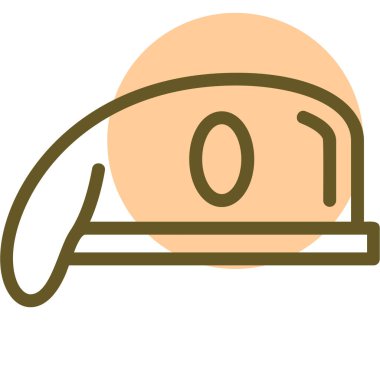 Miğferin basit vektör illüstrasyon simgesi