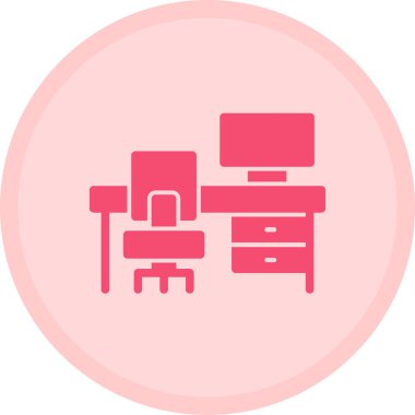 Ofis. Web simgesi basit illüstrasyon