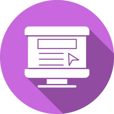 Bilgisayar. Web simgesi vektör illüstrasyonu