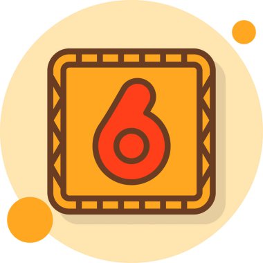 5 numaralı simge vektör illüstrasyonu