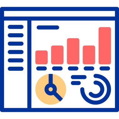 Analiz. Web simgesi basit illüstrasyon