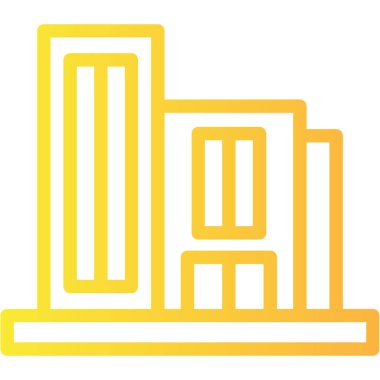 Bina. Web simgesi basit illüstrasyon