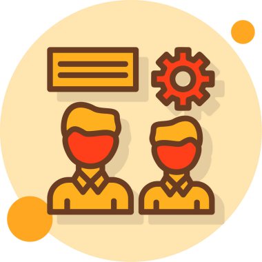 iş adamları takım çalışması simgesi - özet biçimi