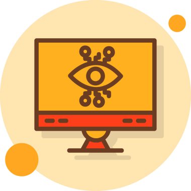 Monitör. Web simgesi basit tasarım