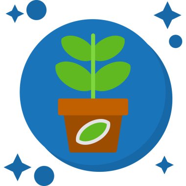 Bitki. Web simgesi vektör illüstrasyonu