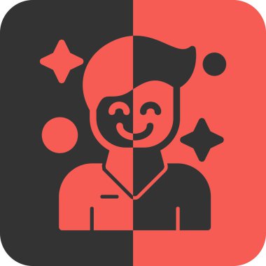 avatar erkek simgesi katı stilde