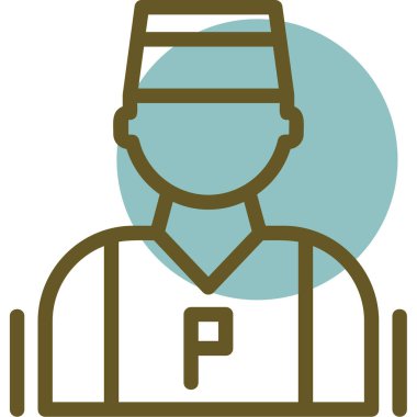 Adamım. Web simgesi basit illüstrasyon