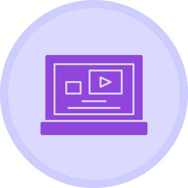 Video Oyuncu. Web simgesi basit illüstrasyon