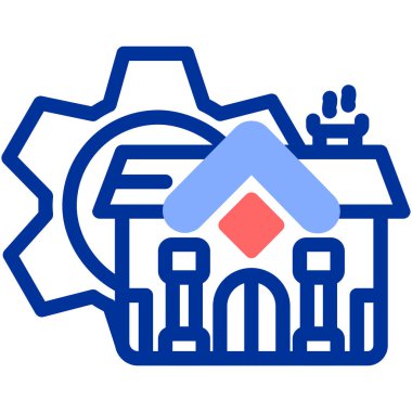 ev vektörü illüstrasyon simgesi tasarımı