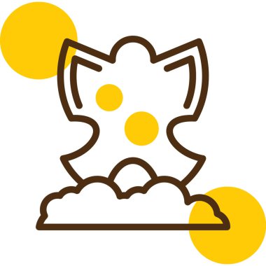 Düz bir hayvan hayvan hayvan ikonu