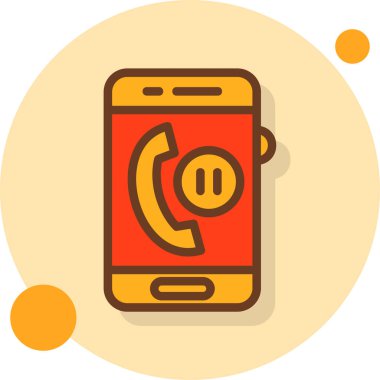 Doldurulmuş dış hat biçiminde telefon telefon simgesi ara