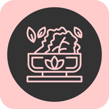 Bir bitki simgesinin vektör illüstrasyonu