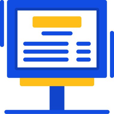 bilgisayar izleyici simgesi düz biçimli