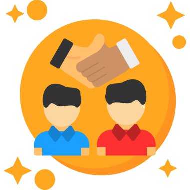 iş yönetimi dairesi simgesi düz stil