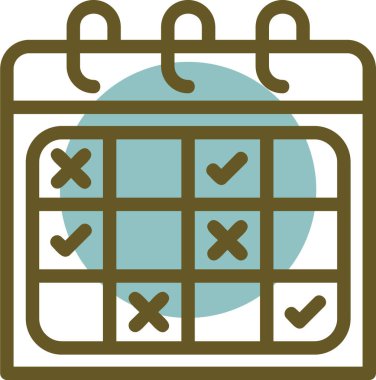 trend tasarım tarzında zamanlama simgesi