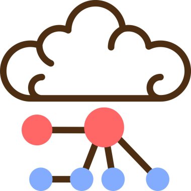 Bulut simgesinin vektör illüstrasyonu