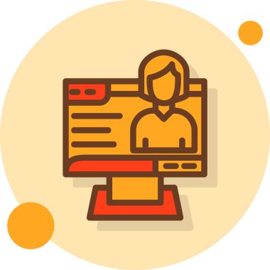 Dizüstü bilgisayar simgesi vektör çizimi