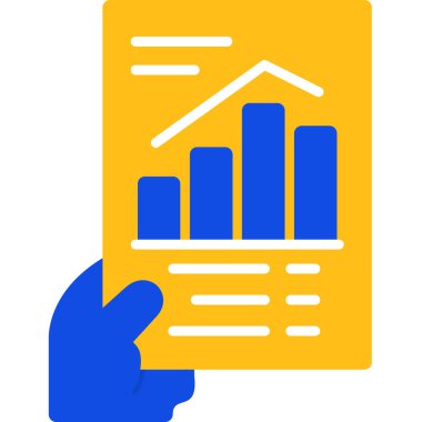 düz biçimli analiz iş veri simgesi