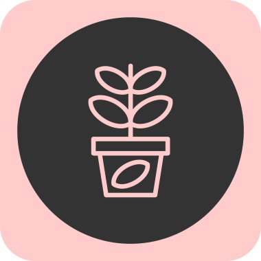 Bitki simgesinin vektör illüstrasyonu