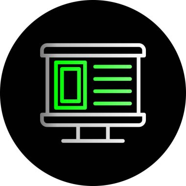 Bilgisayar. Web simgesi basit illüstrasyon