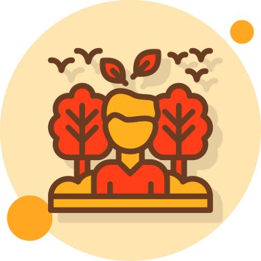 sonbahar yaprakları ikon vektör illüstrasyonu