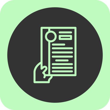 belge simgesi vektör illüstrasyonu