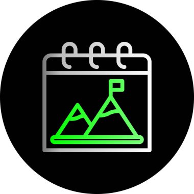 Takvim simgesinin vektör illüstrasyonu