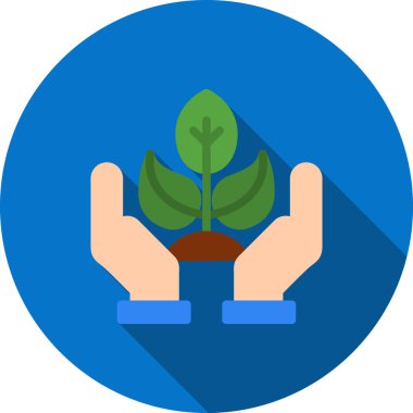 Çevre koruma simgesi düz biçimli