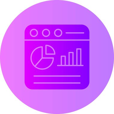 Veri analizi. Web simgesi basit illüstrasyon