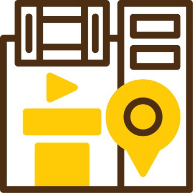 Moda biçimi izole edilmiş arkaplanda harita gezinme simgesi