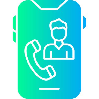 vektör telefon simgesi, basit illüstrasyon