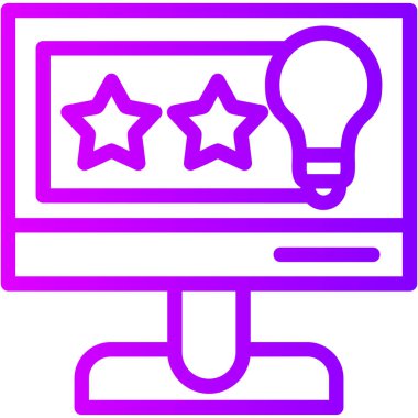 Bilgisayar monitörü. Web simgesi basit illüstrasyon