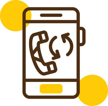 Cep telefonu. Web simgesi basit illüstrasyon