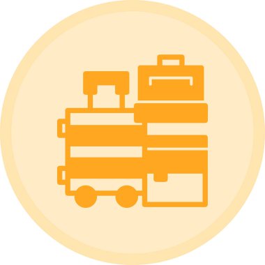 bagaj vektörü simgesi modern basit illüstrasyon