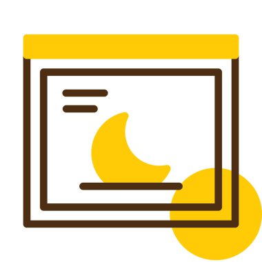 Ay ikonu vektör illüstrasyonu