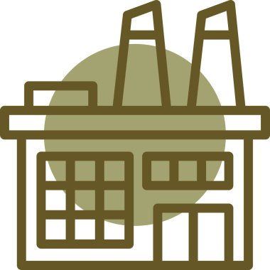 Depo. Web simgesi basit illüstrasyon