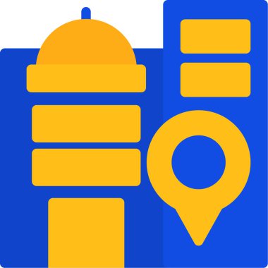 konum haritası konumu simgesi düz biçimli