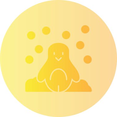 Şirin bir çizgi film simgesinin vektör çizimi