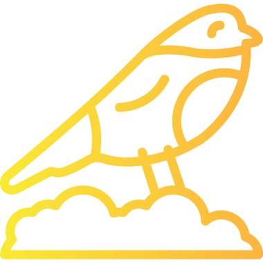 Kuş. Web simgesi basit illüstrasyon