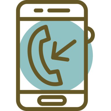 Telefon simgesi vektör illüstrasyonu