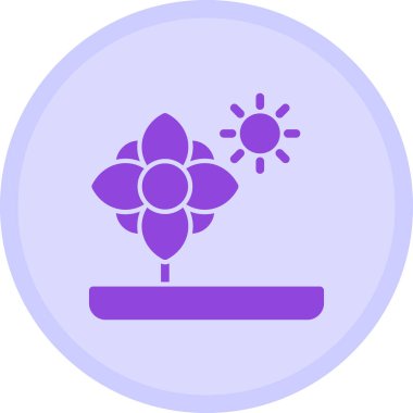 çiçek simgesi web vektörü basit illüstrasyon