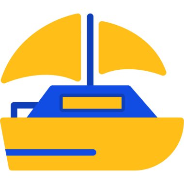 Çizgi film teknesinin vektör çizimi