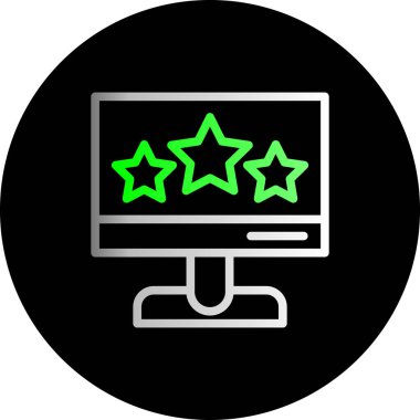 bilgisayar monitörü ikon vektör çizimi