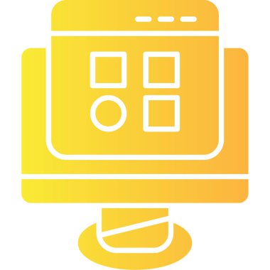 Yazıcı simgesi vektör illüstrasyonu