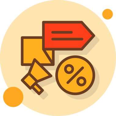 Düz stil indirimli fiyat simgesi