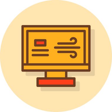 Bilgisayar. Web simgesi basit illüstrasyon